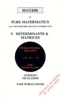 GCE A Level Pure Mathematics by A. Nicolaides