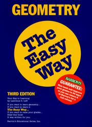 Cover of: Geometry the easy way by Lawrence S. Leff