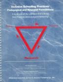 Cover of: Inclusive Schooling Practices: Pedagogical and Research Foundations : A Synthesis of the Literature That Informs Best Practice About Inclusive Schooling