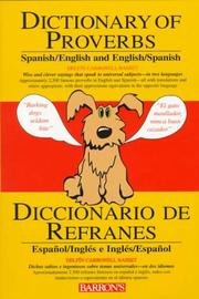 Cover of: Dictionary of Proverbs: Spanish/English and English/Spanish (Dictionary)