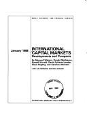 Cover of: International Capital Markets by Maxwell Watson