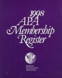 Cover of: 1998 Apa Membership Register (Apa Membership Register//American Psychological Association)