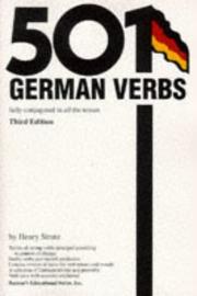 Cover of: 501 German verbs fully conjugated in all the tenses in a new easy-to-learn format, alphabetically arranged