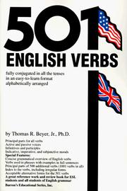Cover of: 501 English verbs: fully conjugated in all the tenses in a new easy-to-learn format, alphabetically arranged