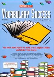 Cover of: Vocabulary success by Murray Bromberg