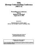 Cover of: 1993 Darpa Message Understanding Proceedings by Advanced Research Projects Agency