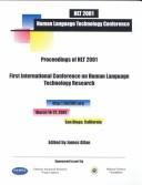 Cover of: Human Language Technology Workshop: Proceedings of the 1994-01 DARPA Workshops