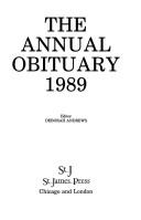 The Annual Obituary, 1989 (Annual Obituary) cover