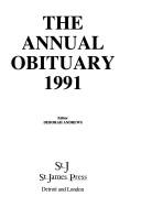 Cover of: The Annual Obituary, 1991 (Annual Obituary) by Deborah Andrews