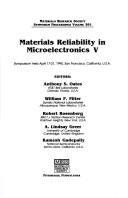 Cover of: Materials Reliability in Microelectronics V (Symposium Proceedings Series; Volume 391) by A. S. Oates