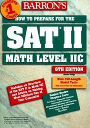 Cover of: Barron's How to Prepare for Sat II: Math Level IIC (6th ed)