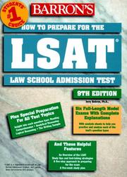 Cover of: Barron's How to Prepare for the Lsat by Jerry Bobrow, William A. Covino
