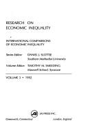 Cover of: Research on Economic Inequality
