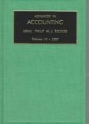 Cover of: Advances in accounting: a research annual.