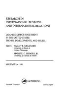 Cover of: Research in International Business and International Relations: Japanese Direct Investment in the United States  by Anant R. Negandhi