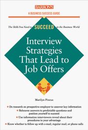 Cover of: Interview strategies that lead to job offers