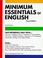 Cover of: Minimum essentials of English