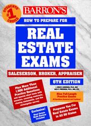 Cover of: Barron's how to prepare for the real estate examination by J. Bruce Lindeman