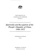 Cover of: Australia's Recognition Of The People's Republic Of China