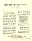 Cover of: Women Faculty at Work in the Classroom, Or, Why It Still Hurts to Be a Woman in Labor