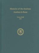 Cover of: Memoirs of the American Academy in Rome by 