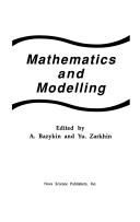 Cover of: Mathematics and Modelling