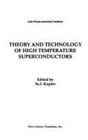 Cover of: Theory and technology of high temperature superconductors | 