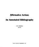 Cover of: Affirmative Action: An Annotated Bibliography