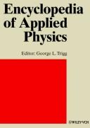 Front cover of Encyclopedia of Applied Physics by Unknown