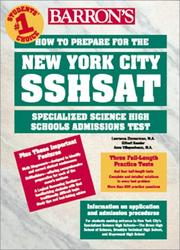 Cover of: How to Prepare for the New York City SSHSAT: Specialized Science High Schools Admissions Test (Barron's How to Prepare for the New York City Sshsat)