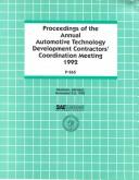 Cover of: Proceedings of the Annual Automotive Technology Development Contractor