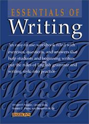 Cover of: Essentials of writing by Vincent Foster Hopper