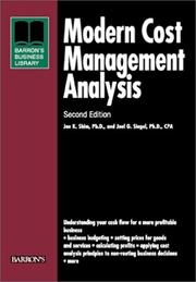 Cover of: Modern Cost Management and Analysis (Business Library Series)