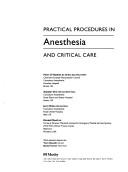 Cover of: Practical Procedures in Anesthesia and Critical Care