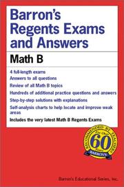 Cover of: Barron's Regents Exams and Answers by Lawrence S. Leff, David Bock