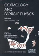 Cover of: Cosmology and Particle Physics | 