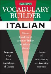 Cover of: Vocabulary builder, Italian by Beatrice Rovere-Fenati
