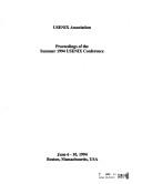 Cover of: USENIX Summer 1994 Technical Conference Proceedings by Usenix Association