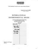 Cover of: International Environmental Issues by Peter Haas