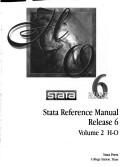 Cover of: Stata Release 6 (Volume 2 Reference H-O)