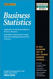 Cover of: Business Statistics by Douglas Downing, Jeffrey Clark Ph.D.