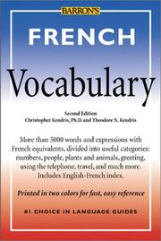 Cover of: French vocabulary by Christopher Kendris
