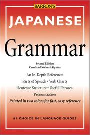 Cover of: Japanese Grammar | Carol Akiyama