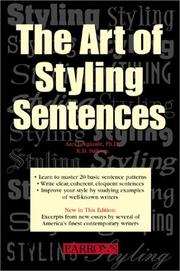 Cover of: The art of styling sentences: 20 patterns for success
