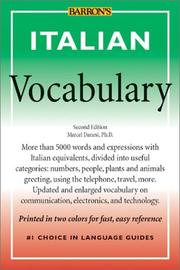 Cover of: Italian Vocabulary by Marcel Danesi