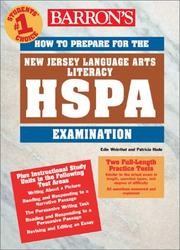 Cover of: How to Prepare for the New Jersey HSPA in Language Arts Literacy: High School Proficiency Assessment (Barron's How to Prepare for the New Jersey Language Arts Literacy Hspa Exam)