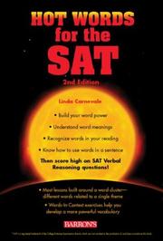Cover of: Hot Words for the SAT   (Hot Words for the Sat)