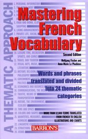 Cover of: Mastering French Vocabulary: A Thematic Approach (Mastering Vocabulary Series)
