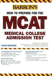 Cover of: Barron's how to prepare for the MCAT: medical college admission test