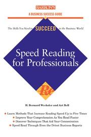 Cover of: Speed reading for professionals by H. Bernard Wechsler